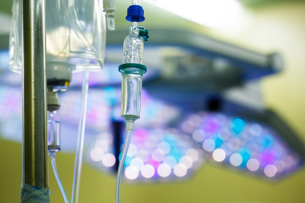 bigstock IV drip hanging on a pole | lampertwalsh