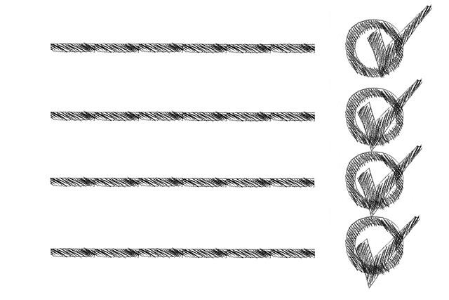 lines with tick mark